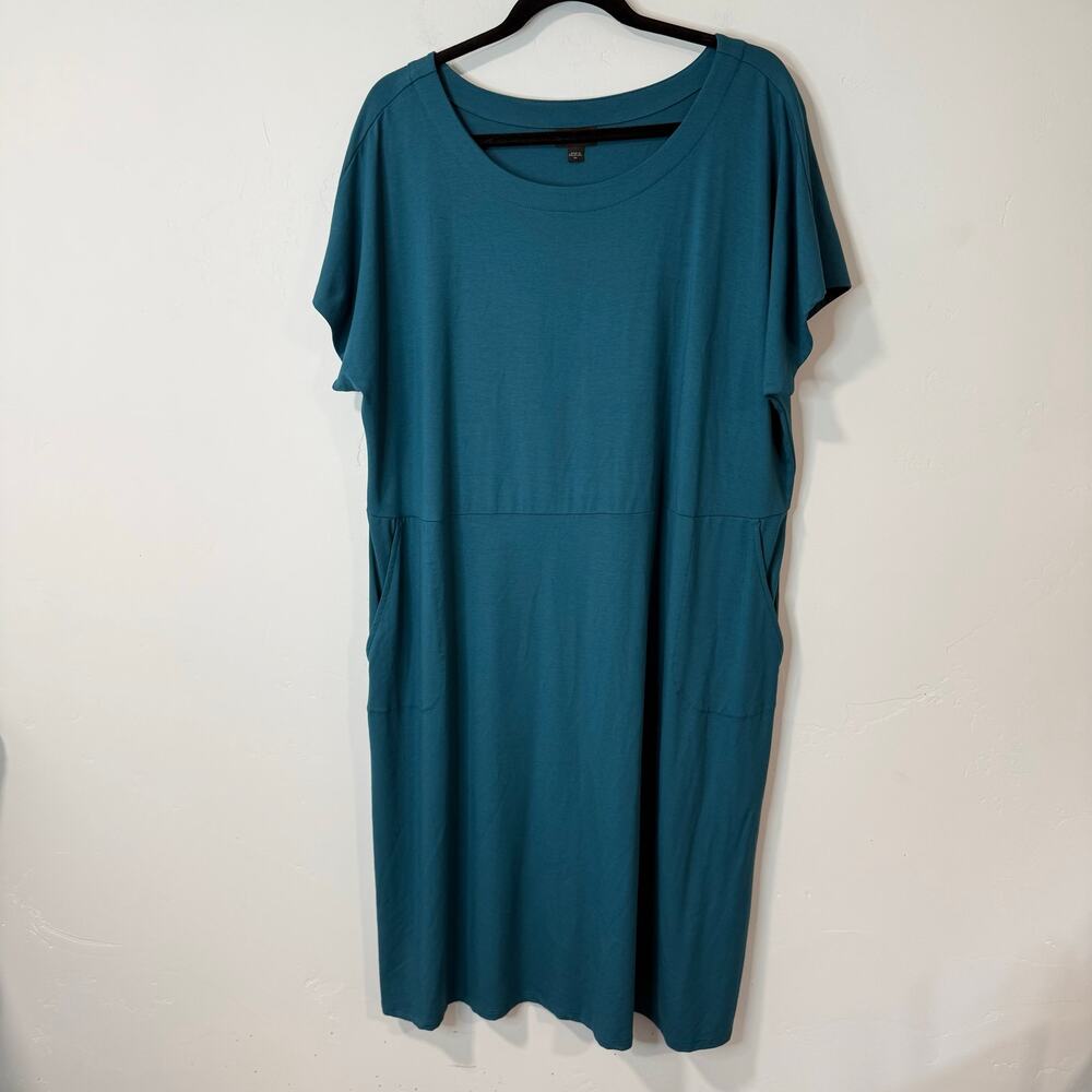 J. Jill Wearever Collection Womens Dress Short Sleeve Knee Length Jersey Stretch